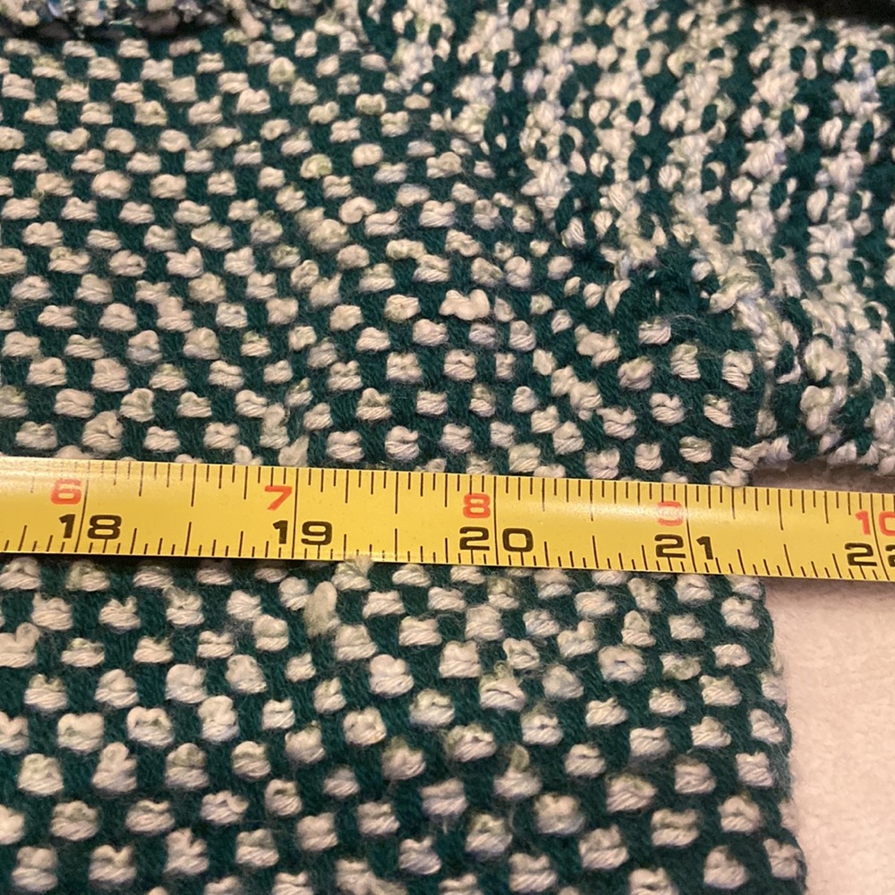 CHICO’S NWT Open Front Structured Tweed Teal Cardigan Size 1 (M) MSRP $119 - Picture 9 of 10